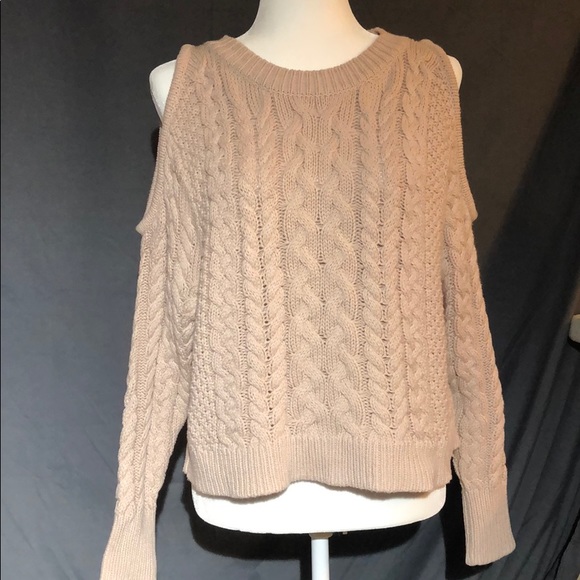 aerie Sweaters - Aerie open shoulder cable knit Sweater shirt